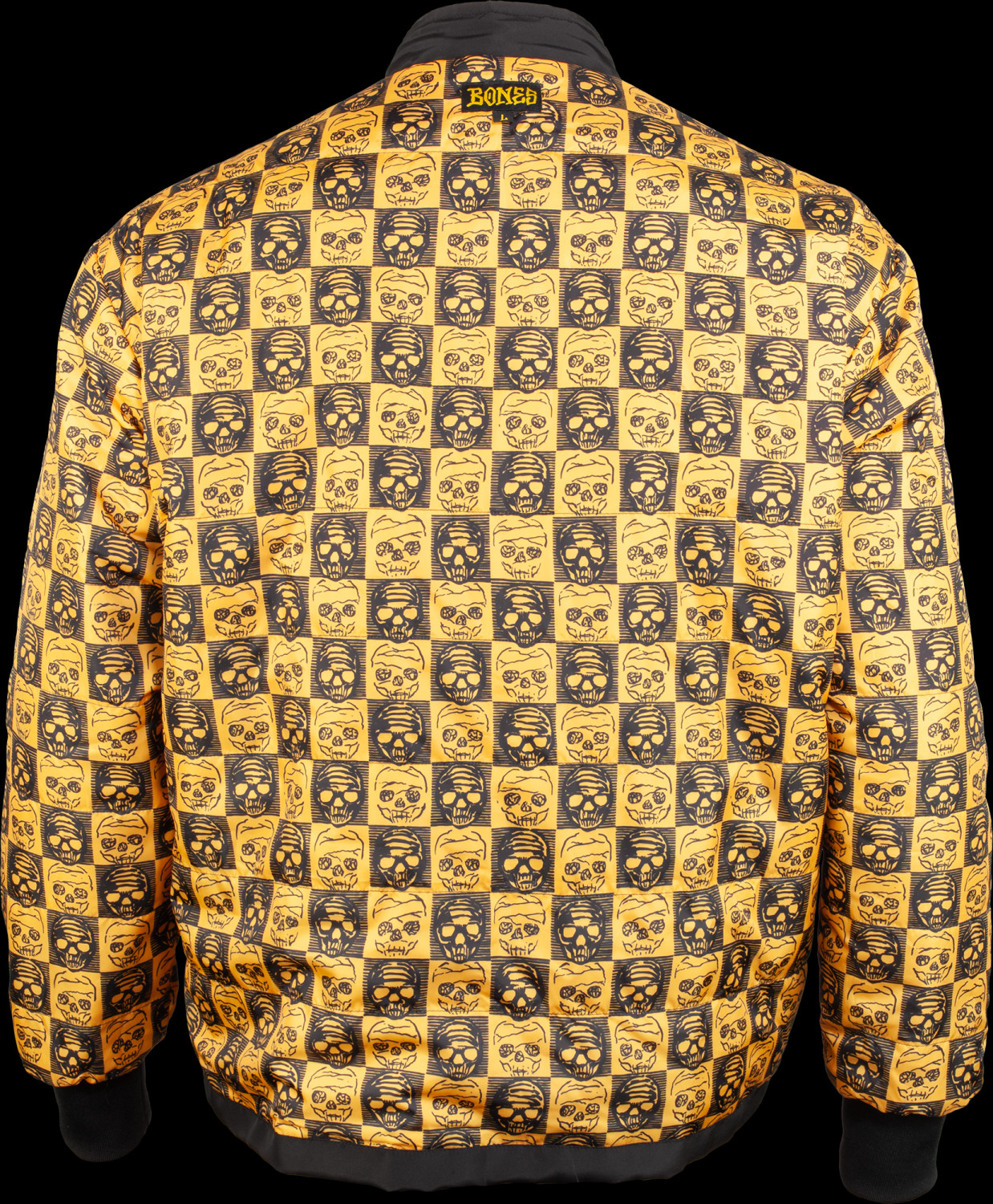 BONES WHEELS Black & Gold Zip Race Jacket Black Photo 1 Photo