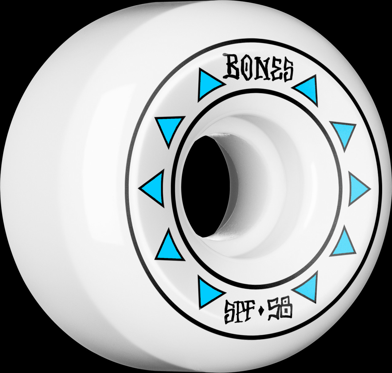 BONES WHEELS SPF Arrows Skateboard Wheels 84B 58mm 4pk White P5
