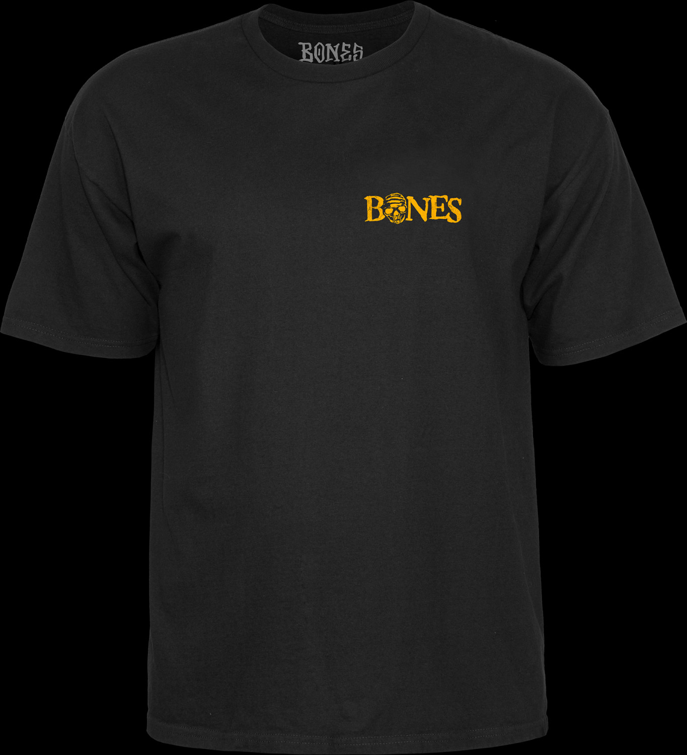 BONES WHEELS T-Shirt Black & Gold - Black Photo #1 - Photo Gallery ...
