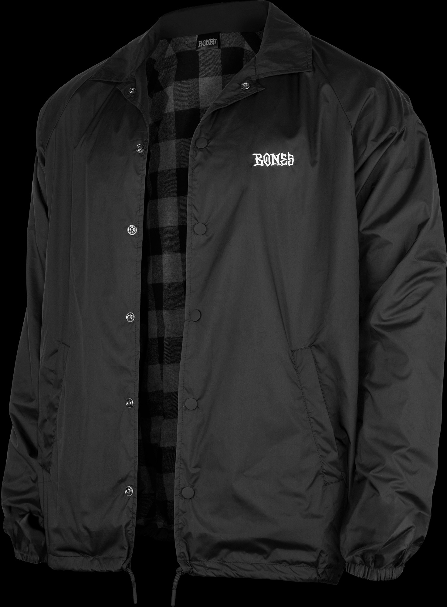 BONES WHEELS Coaches Stitch Jacket Black - BONES WHEELS
