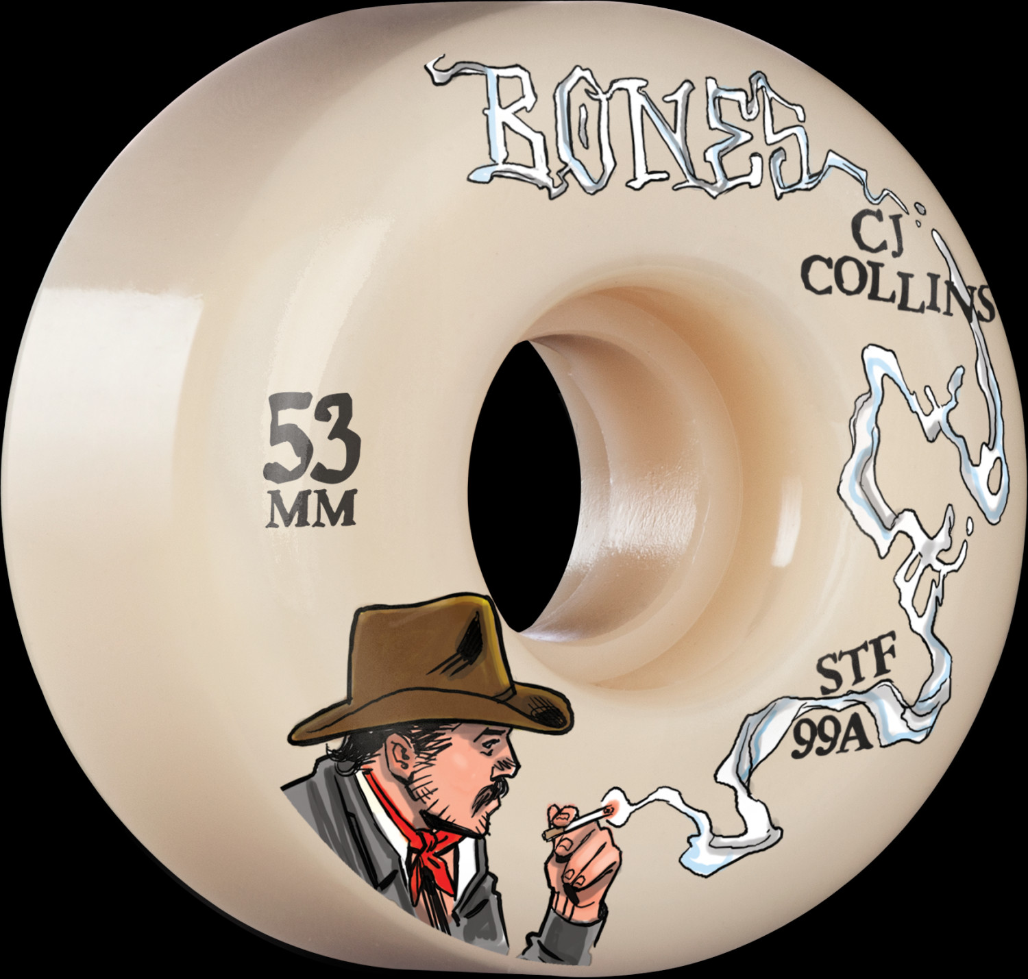 BONES WHEELS PRO STF Skateboard Wheels Collins Cowboy Up 53mm V2 Locks