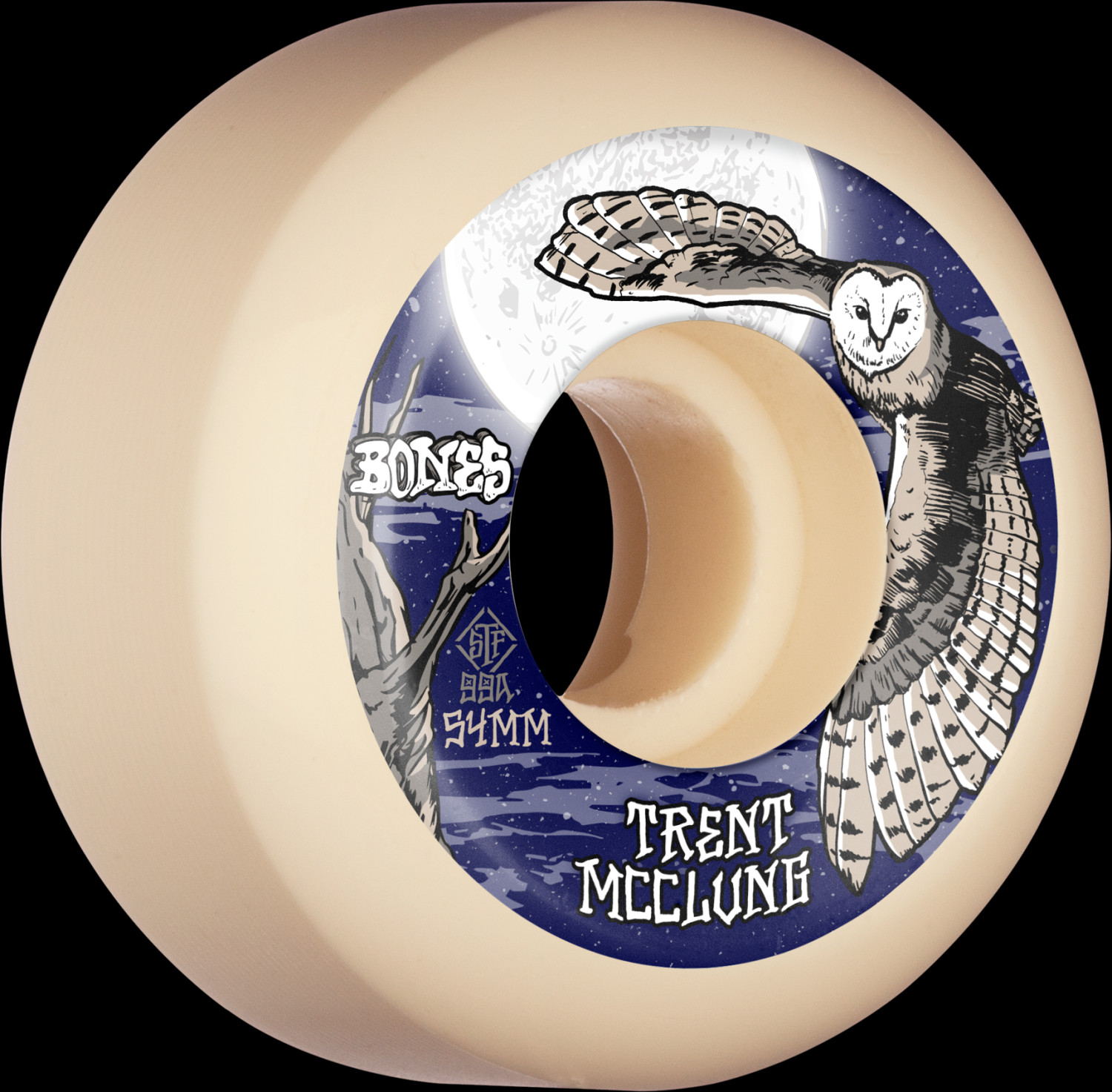 Lot De 4 Roues De Skate Bones STF V1 Trent McClung - 54 Mm 99a - Couleur Ivoire - Neuf