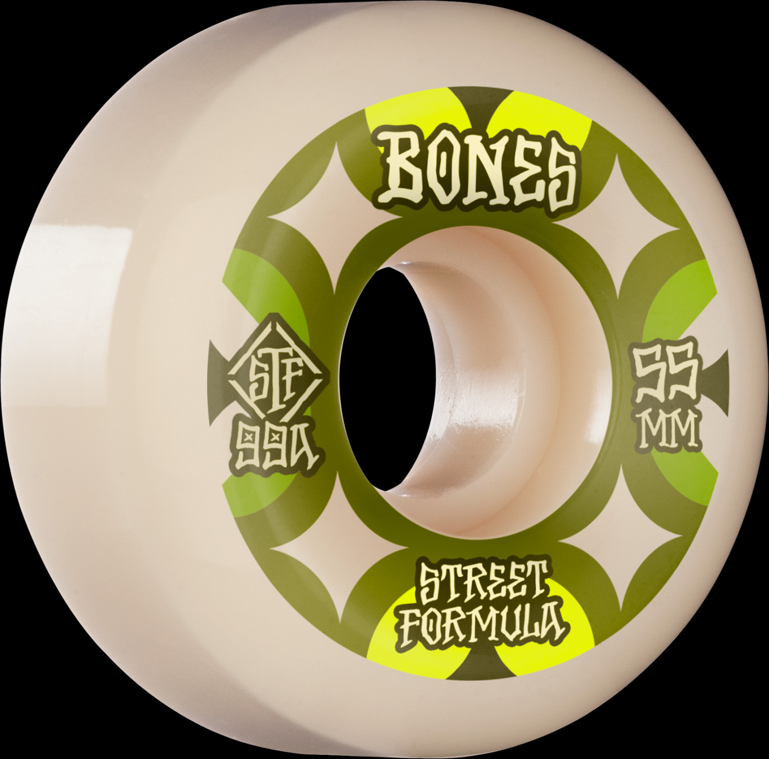 BONES WHEELS STF Skateboard Wheels Retros 55mm V5 Sidecut 99A 4pk Photo