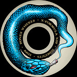 BONES WHEELS X-Formula Skateboard Wheels Smokin Snake 55mm V5 Sidecuts 99A 4pk