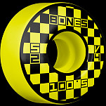 BONES WHEELS OG Formula Skateboard Wheels Block Party 52mm V4 Wide 100A 4pk Yellow