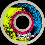 BONES WHEELS X-Formula Skateboard Wheels Smokin Skull 53mm V6 Widecuts 99A 4pk
