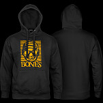BONES WHEELS Black & Gold Hooded Sweatshirt - Black