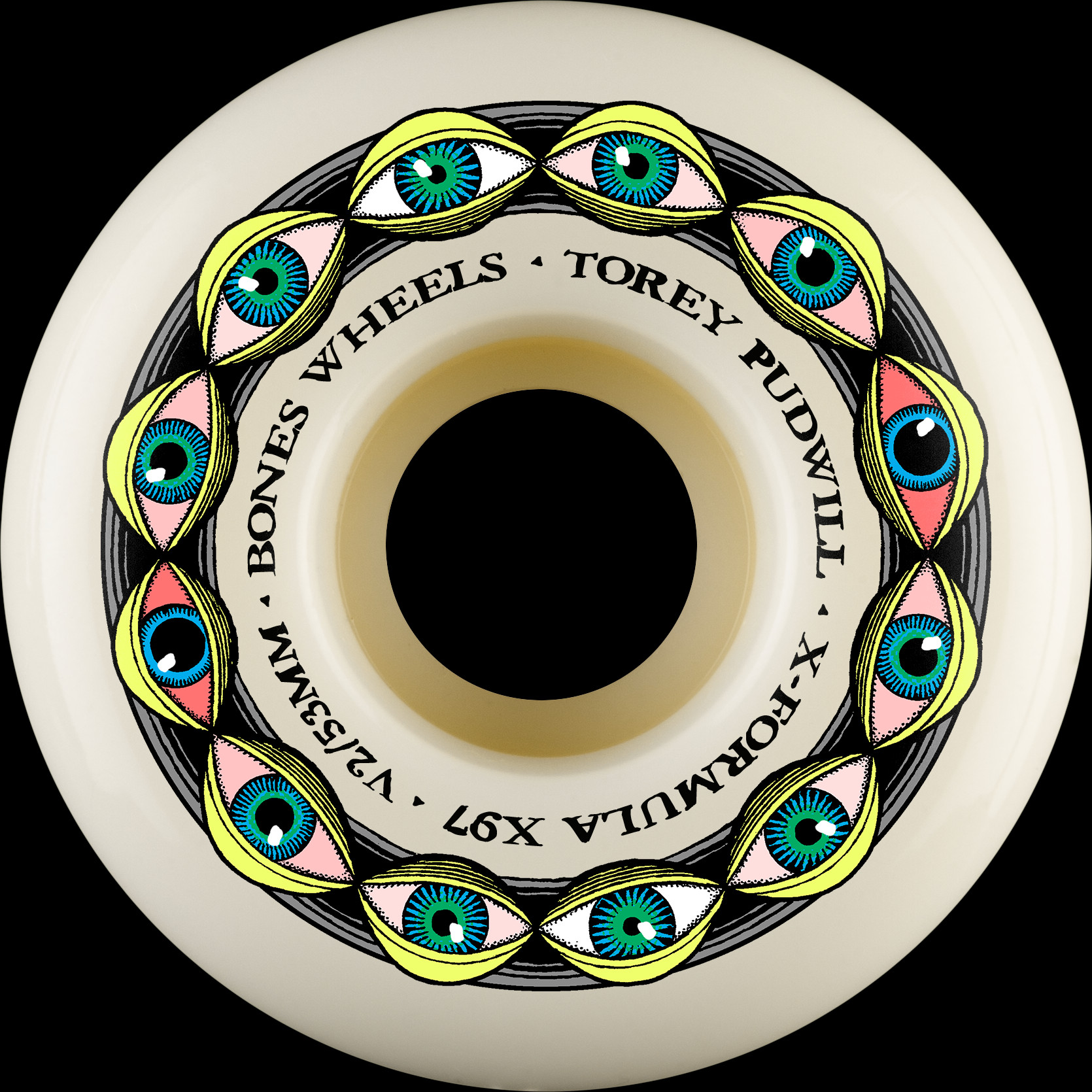 スケートボード BONES X-FORMULA V2 53mm 97a BONES WHEELS X-Formula Skateboard Wheels Pudwill Frying Eyes 53 V2