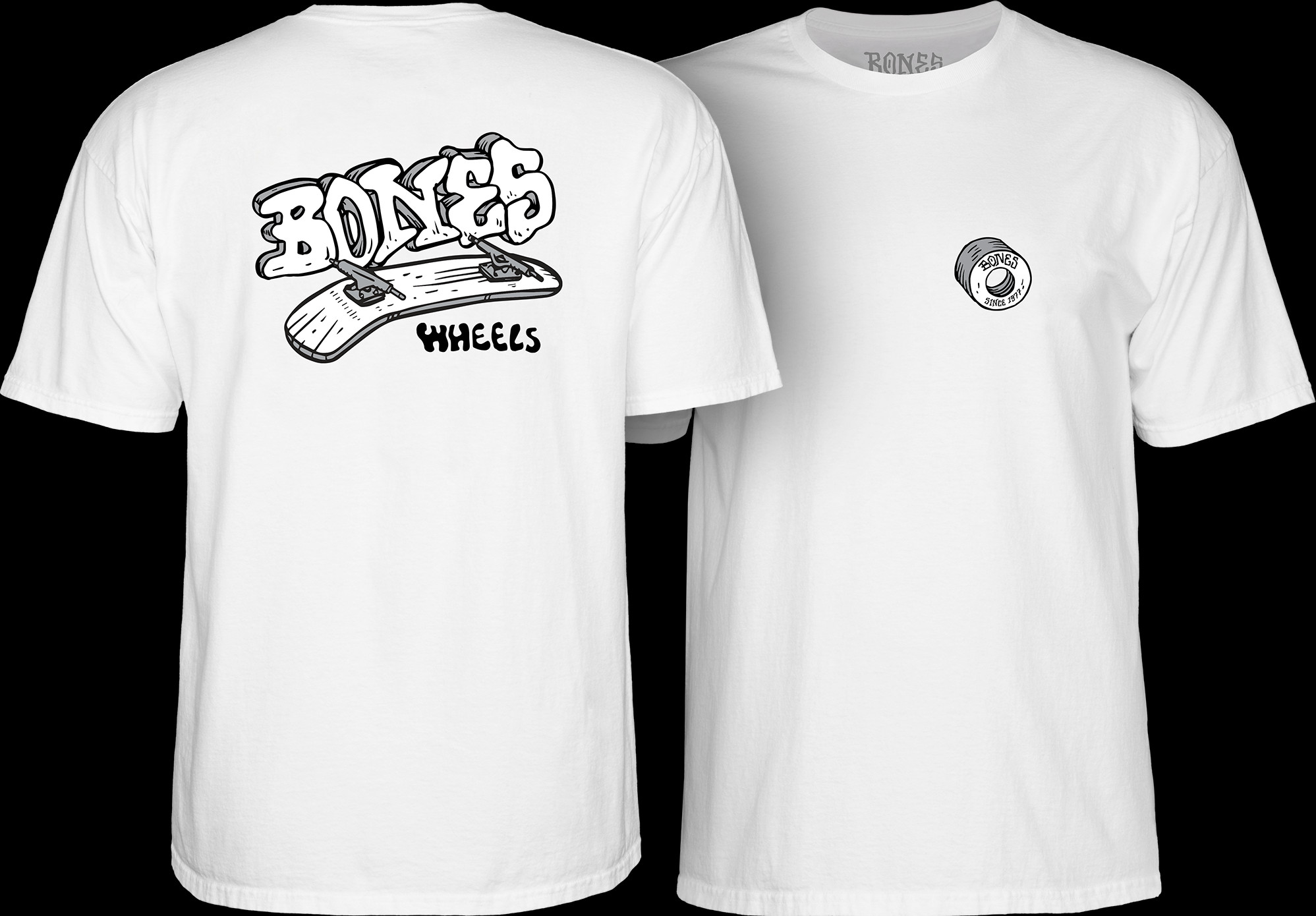 BONES WHEELS Heritage Boneless T-Shirt White - BONES WHEELS