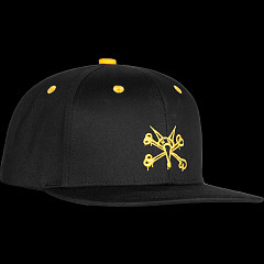 BONES WHEELS Cotton Twill 6 Panel Hat Vato Rat Black
