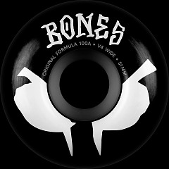 BONES WHEELS OG Formula Skateboard Wheels ORIGINAL FORMULA 51 V4 WIDES 100A BLK