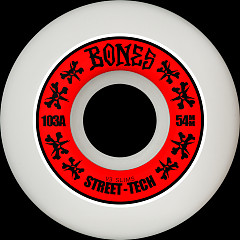 BONES WHEELS STF Annuals Skateboard Wheels STREET TECH FORMULA 54 V3 SLIMS 103A 4PK