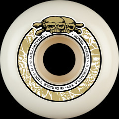 BONES WHEELS X-Formula Skateboard Wheels Double Wides V8 54mm X99 4PK White