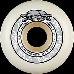 BONES WHEELS X-Formula Skateboard Wheels Double Wides V8 56mm X97 4PK White