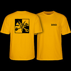 BONES WHEELS Vato Noir T-Shirt Gold