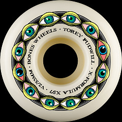 BONES WHEELS X-Formula Skateboard Wheels Pudwill Frying Eyes 53 V2 Locks X-Formula X97 4PK