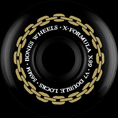 BONES WHEELS X-Formula Skateboard Wheels XF 56 V7 DOUBLE LOCKS X99 BLK 4PK