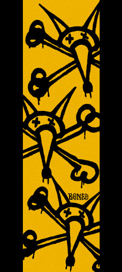 BONES WHEELS Vato Rat Grip Tape Sheet 9 x 33 Gold