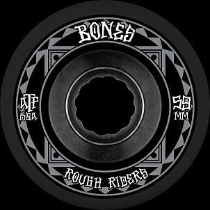 BONES WHEELS ATF Rough Rider Skateboard Wheels Runners 59mm 80a 4pk Black