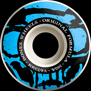 BONES WHEELS OG Formula Skateboard Wheels Mummy Skulls 53mm V4 Wide 4pk White 100A