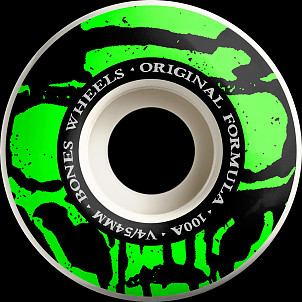 BONES WHEELS OG Formula Skateboard Wheels Mummy Skulls 54mm V4 Wide 4pk White 100A