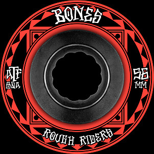 BONES WHEELS ATF Rough Rider Skateboard Wheels Runners 56mm 80a 4pk Red