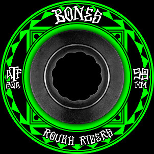 BONES WHEELS ATF Rough Rider Skateboard Wheels Runners 59mm 80a 4pk Green