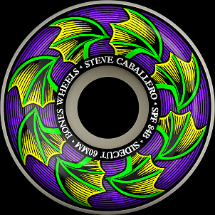 BONES WHEELS SPF Skateboard Wheels Caballero Bat Wings 60mm Sidecuts 84B 4pk