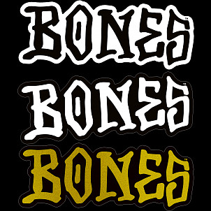 BONES WHEELS 5" BONES Sticker 20pk