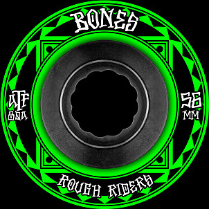 BONES WHEELS ATF Rough Rider Skateboard Wheels Runners 56mm 80a 4pk Green