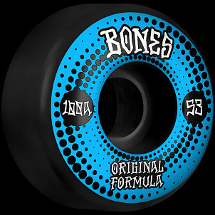 BONES WHEELS OG Formula Skateboard Wheels Originals 53mm V4 Wide 4pk Black 100A