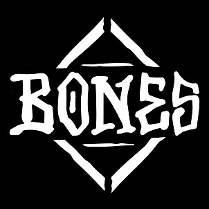 Bones Wheels Skateboard Sticker Grau Schwarz Weiß Transparent 8x8cm Gestanzt 