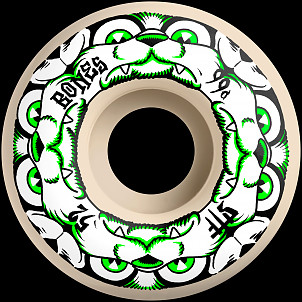 BONES WHEELS STF Skateboard Wheels 4 DOG NIGHT - 52mm V4 Wide 99A 4pk White