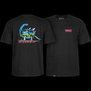 BONES WHEELS T-Shirt Dino-Sortas - Black