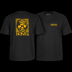 BONES WHEELS T-Shirt Black & Gold - Black