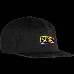 BONES WHEELS Black & Gold 6 panel Hat Blk