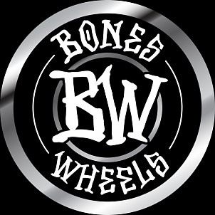 Bones Wheels Skateboard Sticker Gravette Schwarz Weiß 8x7,5cm Gestanzt 