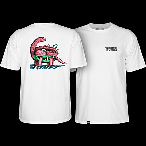 BONES WHEELS T-Shirt Dino-Sortas - White