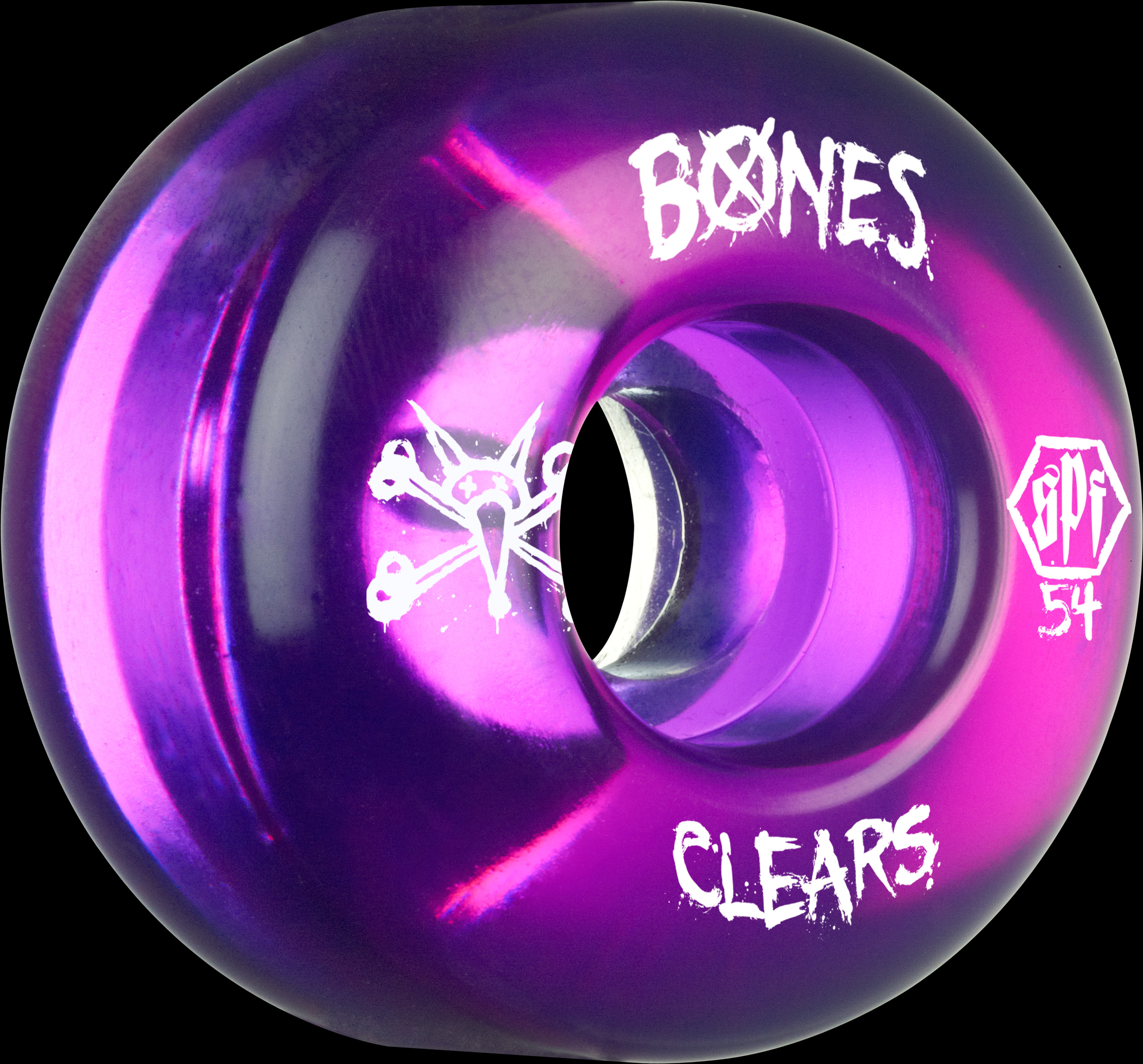 BONES WHEELS SPF Clear Purple 54x34 P4 Skateboard Wheels 84B 4pk