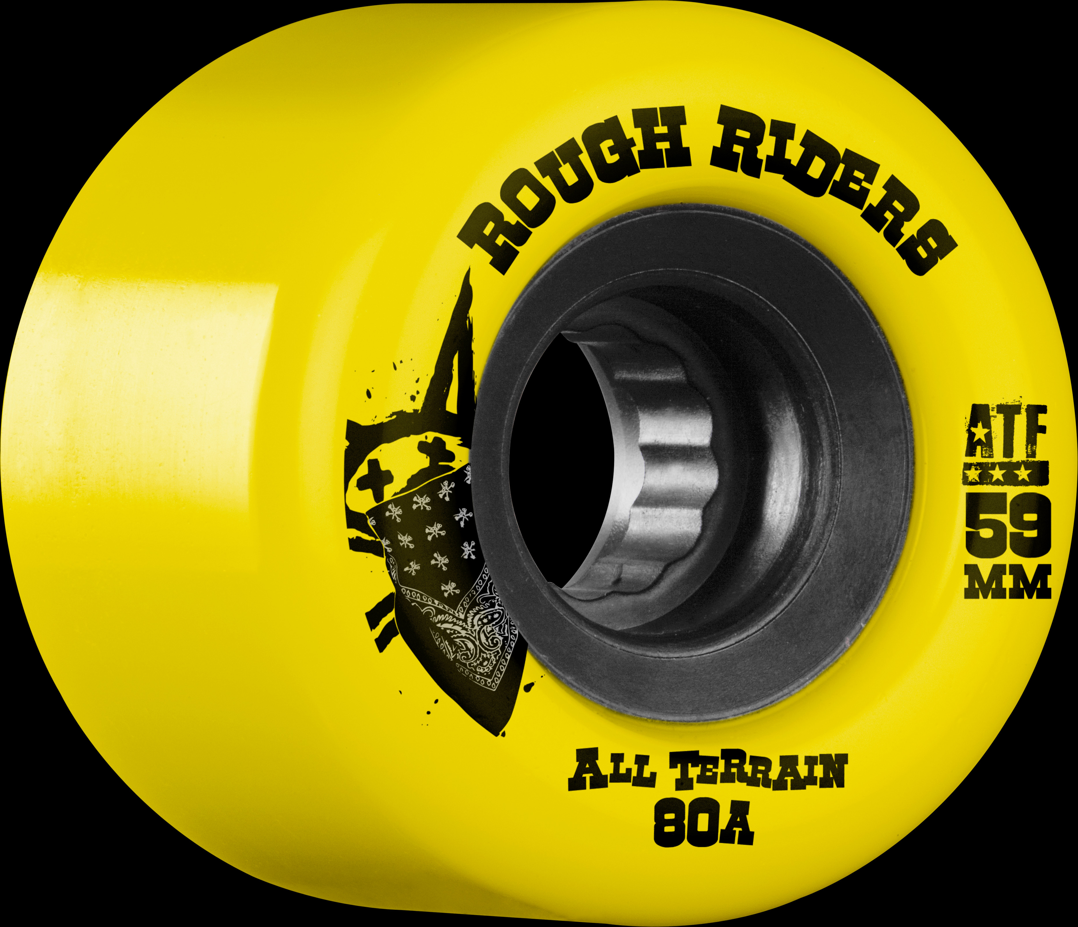 フォーリングボーンズ BONES WHEELS Rough Riders Skateboard Wheels 59mm Yellow 4pk