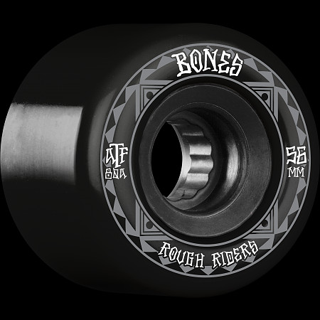 BONES WHEELS ATF Rough Rider Skateboard Wheels Runners 56mm 80a 4pk Black