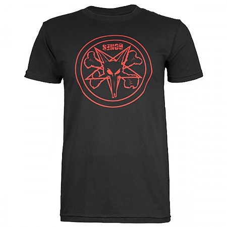 BONES WHEELS Pentagram T-shirt - Black - BONES WHEELS