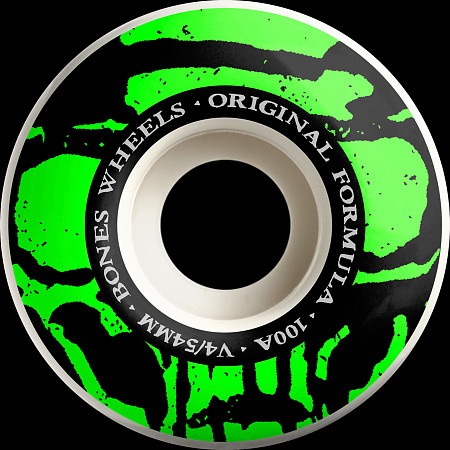 BONES WHEELS OG Formula Skateboard Wheels Mummy Skulls 54mm V4 Wide 4pk ...