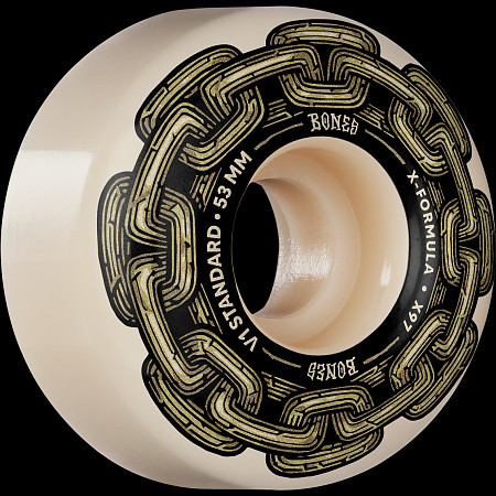 BONES WHEELS X-Formula Skateboard Wheels Gold Chain 53mm V1 