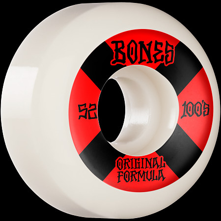 Bones Skateboard Wheels 55mm 100's V5 Sidecut White 100A 
