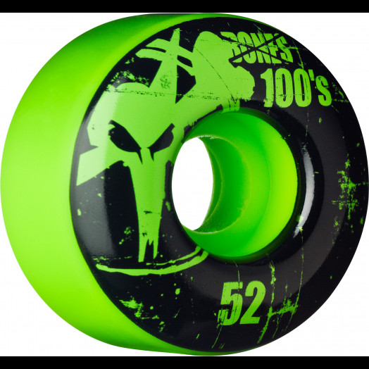 BONES WHEELS 100 Slims 52mm - Green (4 pack)