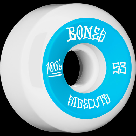 BONES WHEELS 100 #2 V5 Skateboard Wheel 53mm 4pk White V5 Sidecut