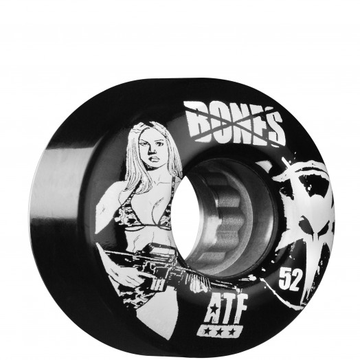 BONES WHEELS ATF Bikini Girl 52mm - Black (4 pack) - BONES WHEELS