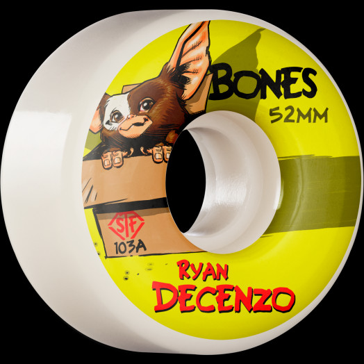 BONES WHEELS PRO STF Skateboard Wheels Decenzo Gizzmo 52mm V2 Locks 103A 4pk