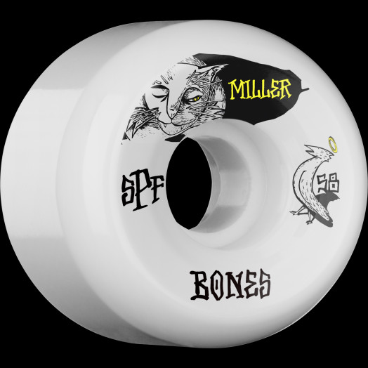 BONES WHEELS SPF Pro Miller Guilty Cat 58x33 P5 Skateboard Wheels 84B 4pk